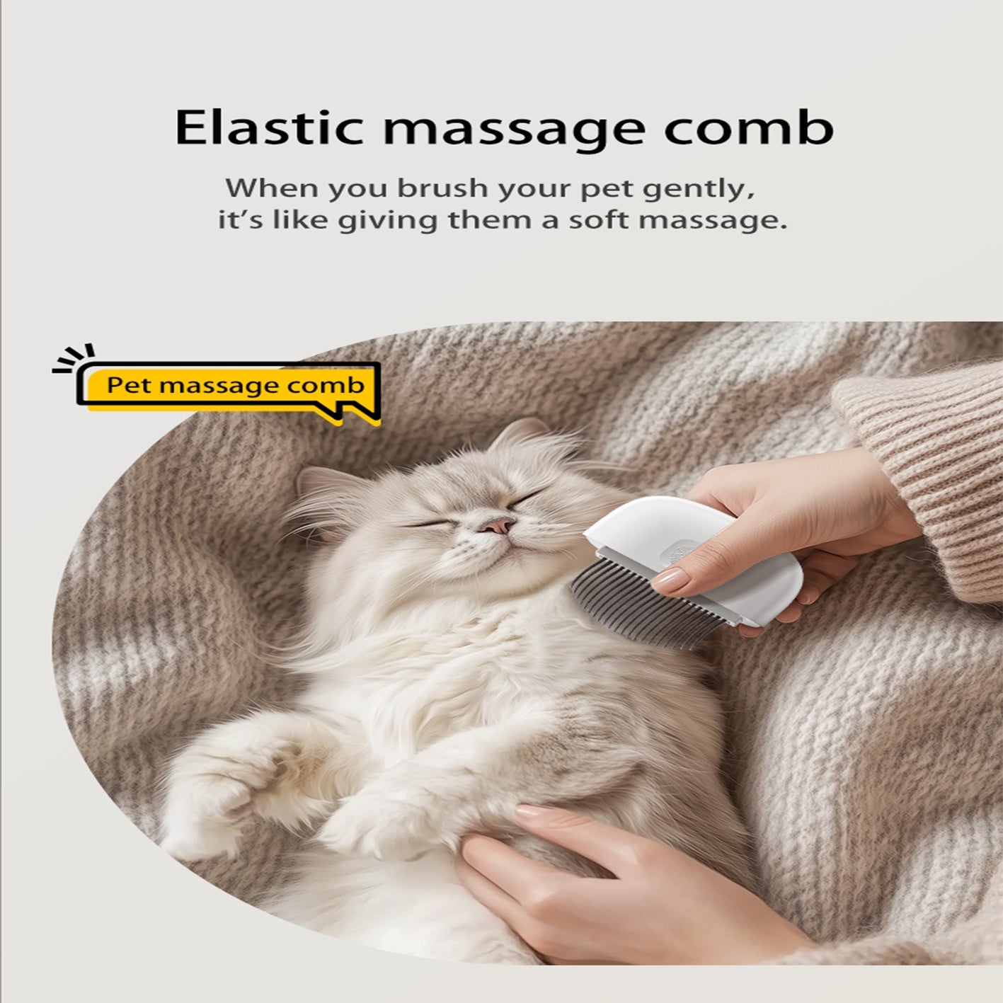 Pet Comfort Massage 2-in-1 Portable Comb Undercoat Rake & Deshedding Tool for Dogs Cats Dematting Comb for Long Hair Pets Grooming Brush to Clear Mats Tangles Reduce Shedding by 95%