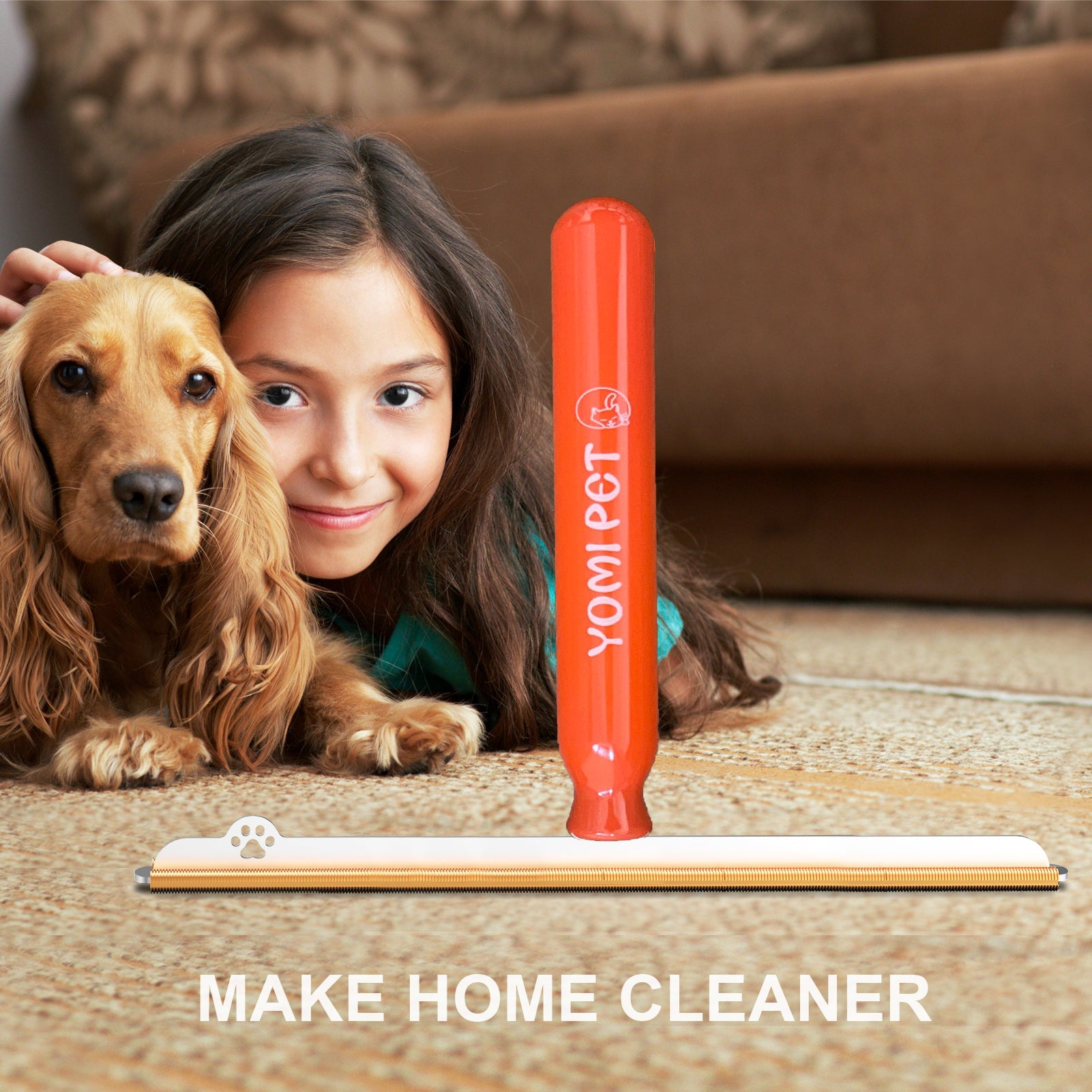 Pet Hair Removal Tool for Carpets Reusable Dog Cat Hair Scraper Single Item for Rugs Mats Efficient Pet Hair Remover - Shedding Grooming Kit - Sheddingblade